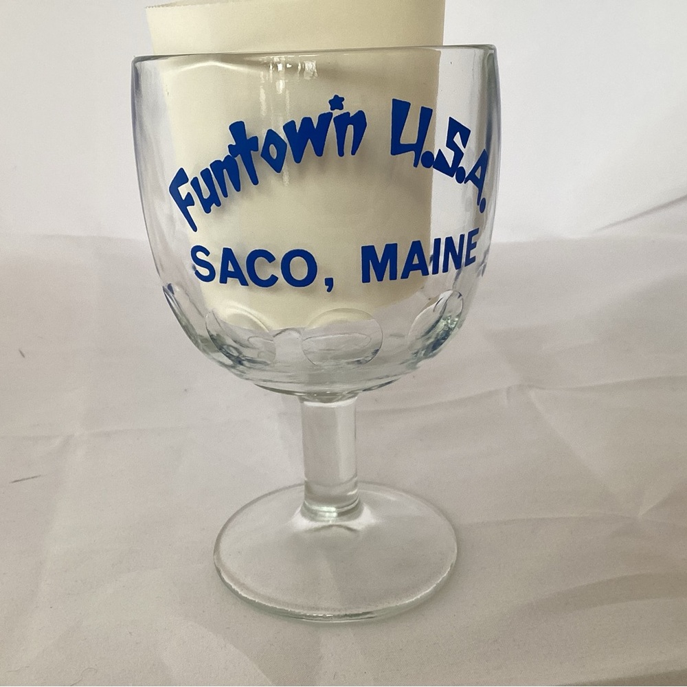 Funtown Cocktail Glass Splashtown Saco Maine USA